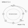 Wholesale Women's Stainless Steel 18K Colored Diamond Geometric Fashion Electroplated Round Bracelet