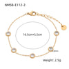 Wholesale Women's Stainless Steel 18K Colored Diamond Geometric Fashion Electroplated Round Bracelet