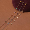 Wholesale Women's Stainless Steel 18K Colored Diamond Geometric Fashion Electroplated Round Bracelet