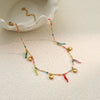 Wholesale Women's Stainless Steel 18K Electroplated Geometric Chili Heart Pearl Necklace Jewelry