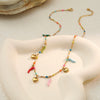 Wholesale Women's Stainless Steel 18K Electroplated Geometric Chili Heart Pearl Necklace Jewelry