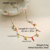 Wholesale Women's Stainless Steel 18K Electroplated Geometric Chili Heart Pearl Necklace Jewelry