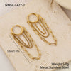 Wholesale Women's Stainless Steel 18K Electroplated Geometric Cshaped Multilayer Chain Tassel Earrings Highend Jewelry