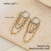 Wholesale Women's Stainless Steel 18K Electroplated Geometric Cshaped Multilayer Chain Tassel Earrings Highend Jewelry