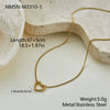 Wholesale Women's Stainless Steel 18K Electroplated Geometric Heart Pearl Bee Necklace Fashion Jewelry
