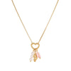 Wholesale Women's Stainless Steel 18K Electroplated Geometric Heart Pearl Bee Necklace Fashion Jewelry