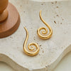Wholesale Women's Stainless Steel 18K Electroplated Geometric Spiral Earrings