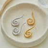 Wholesale Women's Stainless Steel 18K Electroplated Geometric Spiral Earrings