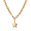 Wholesale Women's Stainless Steel 18K Electroplated Geometric Star Cuban Chain Necklace