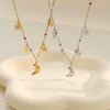 Wholesale Women's Stainless Steel 18K Electroplated Geometric Star Pendant Necklace