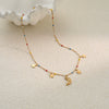 Wholesale Women's Stainless Steel 18K Electroplated Geometric Star Pendant Necklace