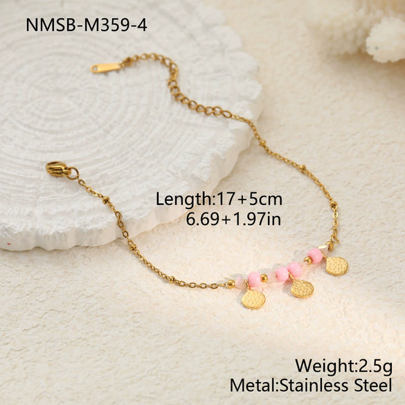 Wholesale Women's Stainless Steel 18K Electroplated Geometric Style Bracelet Jewelry