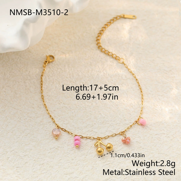 Wholesale Women's Stainless Steel 18K Electroplated Geometric Style Bracelet Jewelry