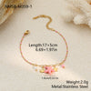 Wholesale Women's Stainless Steel 18K Electroplated Geometric Style Bracelet Jewelry
