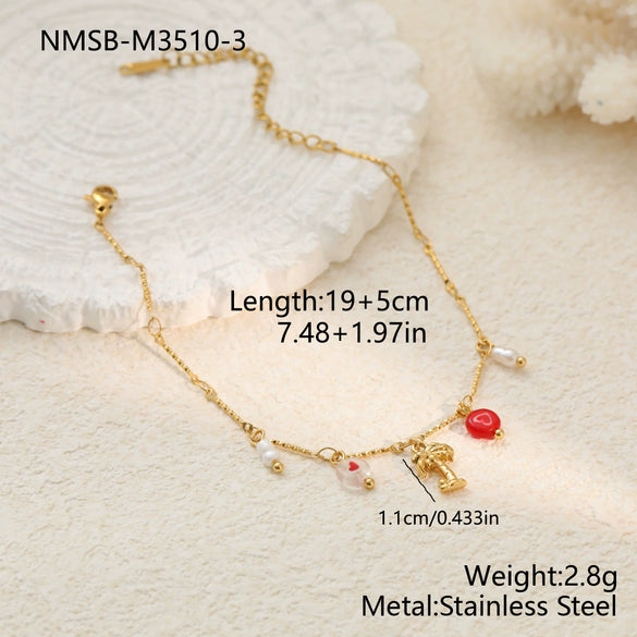 Wholesale Women's Stainless Steel 18K Electroplated Geometric Style Bracelet Jewelry