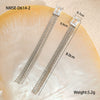 Wholesale Women's Stainless Steel 18K Electroplated Geometric Tassel Diamond Zircon Earrings Fashion Cold Style