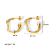 Wholesale Women's Stainless Steel 18K Electroplated Hollow Geometric U Shaped Light Luxury Fashionable Earrings