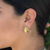 Wholesale Women's Stainless Steel 18K Electroplated Hollow Geometric U Shaped Light Luxury Fashionable Earrings