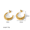Wholesale Women's Stainless Steel 18K Electroplated Hollow Geometric U Shaped Light Luxury Fashionable Earrings