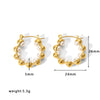 Wholesale Women's Stainless Steel 18K Electroplated Hollow Geometric U Shaped Light Luxury Fashionable Earrings