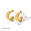 Wholesale Women's Stainless Steel 18K Electroplated Hollow Geometric U Shaped Light Luxury Fashionable Earrings