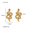 Wholesale Women's Stainless Steel 18K Electroplated Hollow Geometric U Shaped Light Luxury Fashionable Earrings