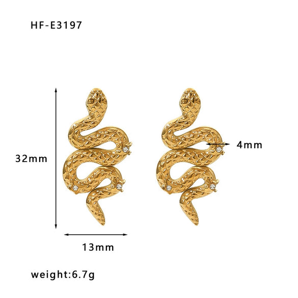 Wholesale Women's Stainless Steel 18K Electroplated Hollow Geometric U Shaped Light Luxury Fashionable Earrings