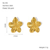Wholesale Women's 316L Stainless Steel 18K Electroplated Petal Flower Earrings
