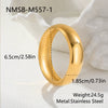 Wholesale Women's Stainless Steel 18K Electroplated Wide Smooth Bracelet Light Luxury Fashion Jewelry