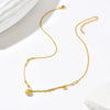 Wholesale Women's Stainless Steel 14K Gold Electroplated Frosted Ball Circle Pendant Necklace And Bracelet Set In Ins Geometric Style