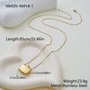 Wholesale Women's Stainless Steel 18K Gold Electroplated Geometric Hollow Necklace For Clavicle