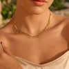 Wholesale Women's Stainless Steel 18K Gold Electroplated Geometric Multilayer Snake Bone Chain Necklace Minimalist Jewelry