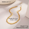 Wholesale Women's Stainless Steel 18K Gold Electroplated Geometric Multilayer Snake Bone Chain Necklace Minimalist Jewelry
