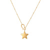 Wholesale Women's Stainless Steel 18K Gold Electroplated Geometric Star Pendant Necklace