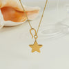 Wholesale Women's Stainless Steel 18K Gold Electroplated Geometric Star Pendant Necklace