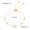 Wholesale Women's Stainless Steel 18K Gold Electroplated Heart Shape Bracelet Jewelry