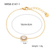 Wholesale Women's Stainless Steel 18K Gold Electroplated Heart Shape Bracelet Jewelry