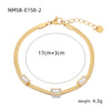 Wholesale Women's Stainless Steel 18K Gold Electroplated Heart Shape Bracelet Jewelry