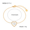 Wholesale Women's Stainless Steel 18K Gold Electroplated Heart Shape Bracelet Jewelry