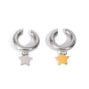Wholesale Women's Stainless Steel 18K Gold Electroplated Star Shaped Ear Clip Earrings
