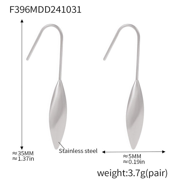Wholesale Women's 316L Stainless Steel 18K Gold Plated Drop Shape Geometric Earrings