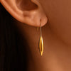 Wholesale Women's 316L Stainless Steel 18K Gold Plated Drop Shape Geometric Earrings