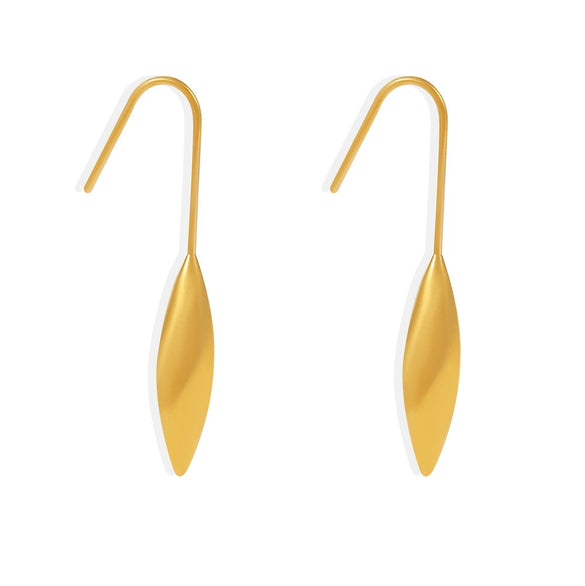 Wholesale Women's 316L Stainless Steel 18K Gold Plated Drop Shape Geometric Earrings