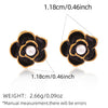 Wholesale Women's Stainless Steel 18K Gold Plated Flower Pattern Earrings With Light Luxury Design