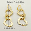 Wholesale Women's Stainless Steel 14K Gold Plated French Retro Tassel Earrings With Stitching