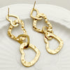 Wholesale Women's Stainless Steel 14K Gold Plated French Retro Tassel Earrings With Stitching