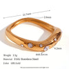 Wholesale Women's Stainless Steel 18K Gold Plated Geometric Curve Ring Electroplated Fashion Style