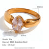 Wholesale Women's Stainless Steel 18K Gold Plated Geometric Curve Ring Electroplated Fashion Style