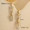 Wholesale Women's Stainless Steel 18K Gold Plated Geometric Earrings Fashionable Cold Style