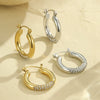 Wholesale Women's Stainless Steel 18K Gold Plated Geometric Fashion Niche Light Luxury Earrings